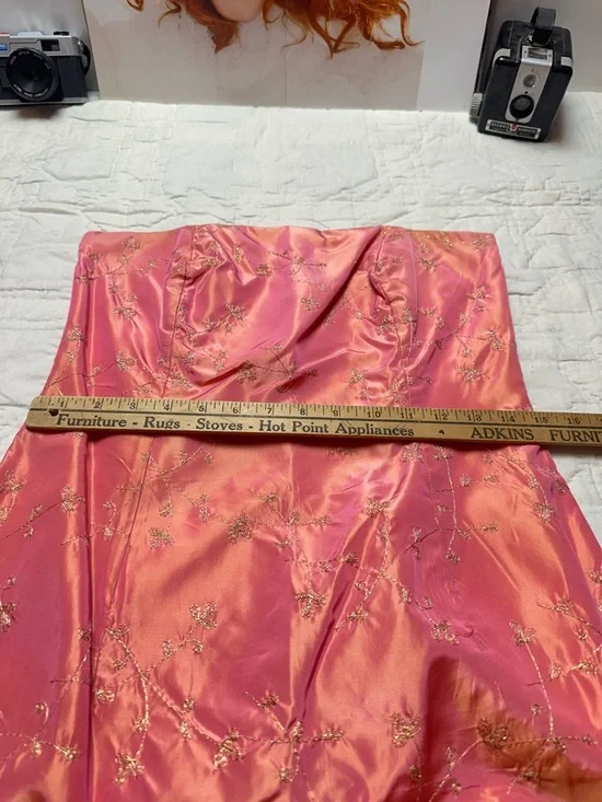 Jacquard Strapless Column Gown | Vintage Formal · Jessica McClintock Gunne Sax - Picture 3 of 15